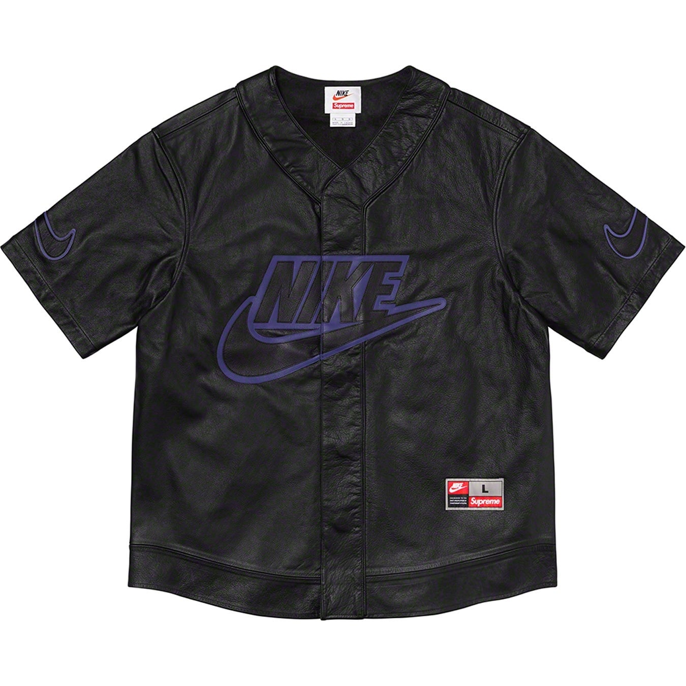 Supreme®/Nike® Leather Baseball Jersey view 2